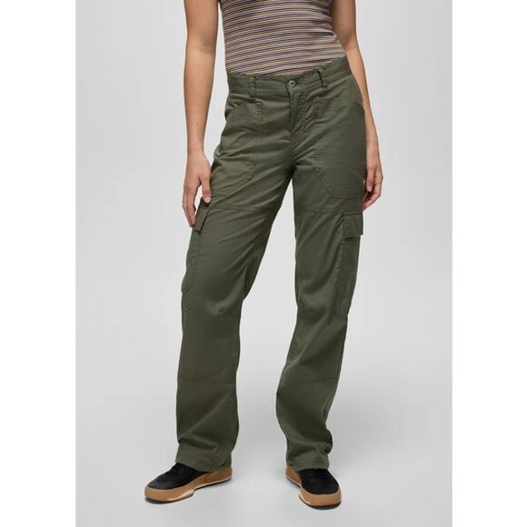 Prana Palisades Ripstop Utility Pant Womens 6 Rye Green 29" Relaxed Fit Straight - Picture 1 of 13